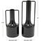 Black Metal Vase with Handles Set of 2 16", 12"